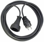 Qualitats-Kunststoff-Verlangerungskabel 3m schwarz H05VV-F 3G1,5