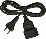 Kunststoff-Verlangerungskabel 5m schwarz H03VVH2-F 2x0,75
