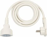 Qualitats-Kunststoff-Verlangerungskabel mit Flachstecker 3m H05VV-F3G1,5 weiss