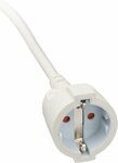 Qualitats-Kunststoff-Verlangerungskabel mit Flachstecker 10m H05VV-F3G1,5 weiss