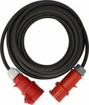 Verlangerungskabel IP44 mit Phasenwender 25m schwarz H07RN-F 5G4,0 CEE 400V 32A