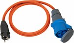 Camping- Maritim Adapterkabel IP44 1,5m orange H07RN-F 3G2,5 Schutzkontakt-Stecker, CEE-Kupplung 230V 16A