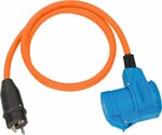 Camping- Maritim-Adapterkabel IP44 1,5m orange H07RN-F 3G2,5 Schutzkontakt-Stecker, Winkelkupplung CEE 230V 16A