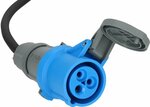 Industrie CEE Adapterkabel 230V IP44 25m H07RN-F 3G2,5 CEE 230V 16A Schutzkontakt-Stecker und CEE-Kupplung