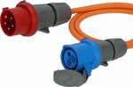 Camping- Maritim Adapterkabel IP44 1,5m orange H07RN-F 3G2,5 CEE-Stecker 400V 16A, CEE-Kupplung 230V 16A