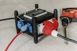 Kompakter Gummi-Stromverteiler BSV 3 FI 16 2 IP44 2m H07RN-F 5G2.5 - 2xCEE16A, 5x230V