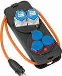 Camping-Stromstation 2xCEE230V 16A, 3x230V 1,5m H07RN-F3G2.5 mit Schutzkontakt Stecker