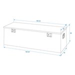 Werkzeugbox Aluminium fur Anhanger 1450 x 520 x H460 mm
