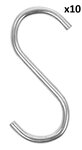 S-Haken durchmesser 4mm 6cm x10 stuck
