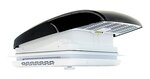 Dachhaube DeLuxe 400x400 mm schwarz mit Lufter