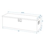 Werkzeugbox Aluminium fur Anhanger 1240 x 400 x H380 mm