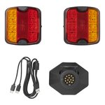 Ruckleuchten-Set LED auf Magnet kabellos (Bluetooth) 13-polig