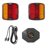 Ruckleuchten-Set LED auf Magnet kabellos (Bluetooth) 7-polig