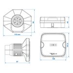 Ruckleuchten-Set LED auf Magnet kabellos (Bluetooth) 7-polig