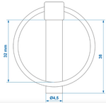 Splintstift 4 5mm mit Ring x10 Stuck