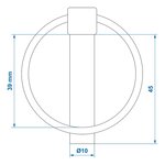 Splintstift 10mm mit Ring x10 Stuck