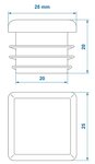 Endkappe 25x25mm x10 stuks