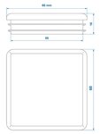 EndKappe 60x60mm x10 stuks