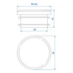 Endkappe Ø30mm x10 stuks