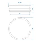 Endkappe Ø60mm x10 stuks