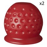 Anhangerkupplungskappe Golfball rot x2 stuks