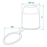 Anhangerkupplungskappe Kunststoff mit Ring x5 Stuck