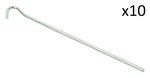 Zelthering 22cm Metall mit offener ose x10 stuks