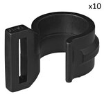 Zeltclip fur Zeltstange 20-25mm mit Schlitz schwarz x10 stuks