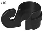 Zeltclip fur Zeltstange 19-22mm mit Haken x10 stuks