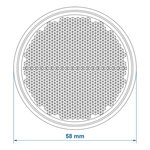 Reflektor rot 58mm selbstklebend mit Grundplatte x5 stuck