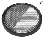Reflektor weiß 58mm selbstklebend mit Grundplatte x5 stuck