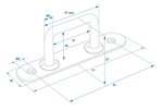 Rechteckige ose 36mm x5 stuck