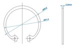 Seegerring Durchmesser 64 mm x10 Stuck
