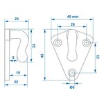 Seilhaken Metall 40x45mm x10 stuck