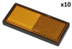 Reflektor orange 85x39mm selbstklebend mit Grundplatte x10 stuck
