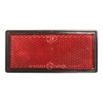Reflektor rot 85x39mm selbstklebend mit Grundplatte x10 stuck