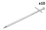 Erdnagel aus Metall 17 cm mit angeschweißtem Querbolzen x10 Stuck