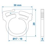Schnapp-Schlauchschelle 17–19 mm x10 Stuck