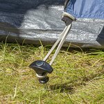 Zelthering 20,5 cm aus verzinktem Stahl zum Einschrauben x10 Stuck
