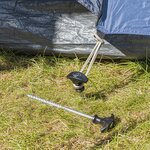 Zelthering 20,5 cm aus verzinktem Stahl zum Einschrauben x10 Stuck