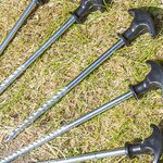 Zelthering 20,5 cm aus verzinktem Stahl zum Einschrauben x10 Stuck