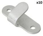 Seilhaken aus Metall 65x27 mm gebogen x10 Stuck