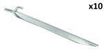 Zelthering 25cm Metall mit Haken x10 stuck