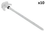Zelthering 20 cm Metall verschraubbar mit Kunststoffhaken x10 Stuck