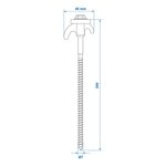 Zelthering 20 cm Metall verschraubbar mit Kunststoffhaken x10 Stuck