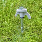 Zelthering 20 cm Metall verschraubbar mit Kunststoffhaken x10 Stuck