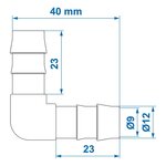 Schlauchtulle 90° abgewinkelt 12 mm x10 Stuck