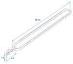 Spannseil 300 mm mit S-Haken x4 Stuck