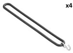 Spannseil 300 mm mit S-Haken x4 Stuck