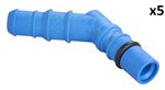 Schlauchtulle mit O-Ring fur 10/12 mm Schlauche blau x5 Stuck